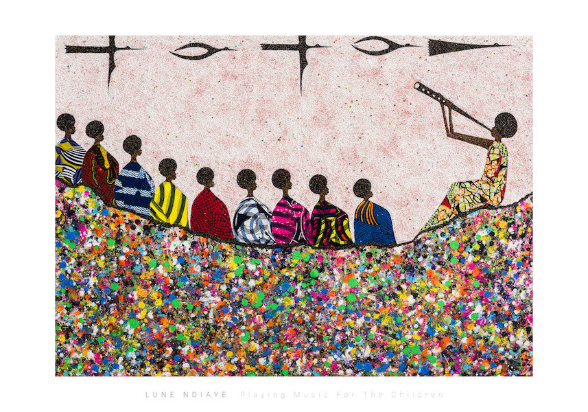 Playing Music for the Children (Print)